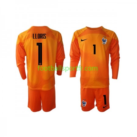 Tenue France LLORIS 1 Gardien Enfant Exterieur World Cup 2022 Maillot de Foot ML